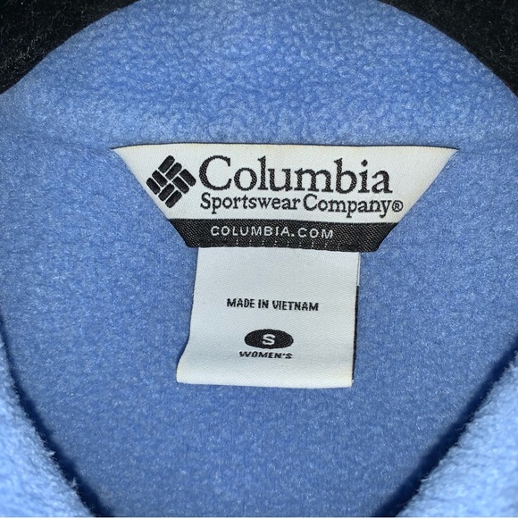 Columbia Light Blue Full Zip Fleece Jacket Size S - Picture 8 of 8